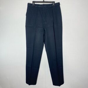 Vintage 90s Seasons Black High Rise Pleated Front Trouser Pants 12